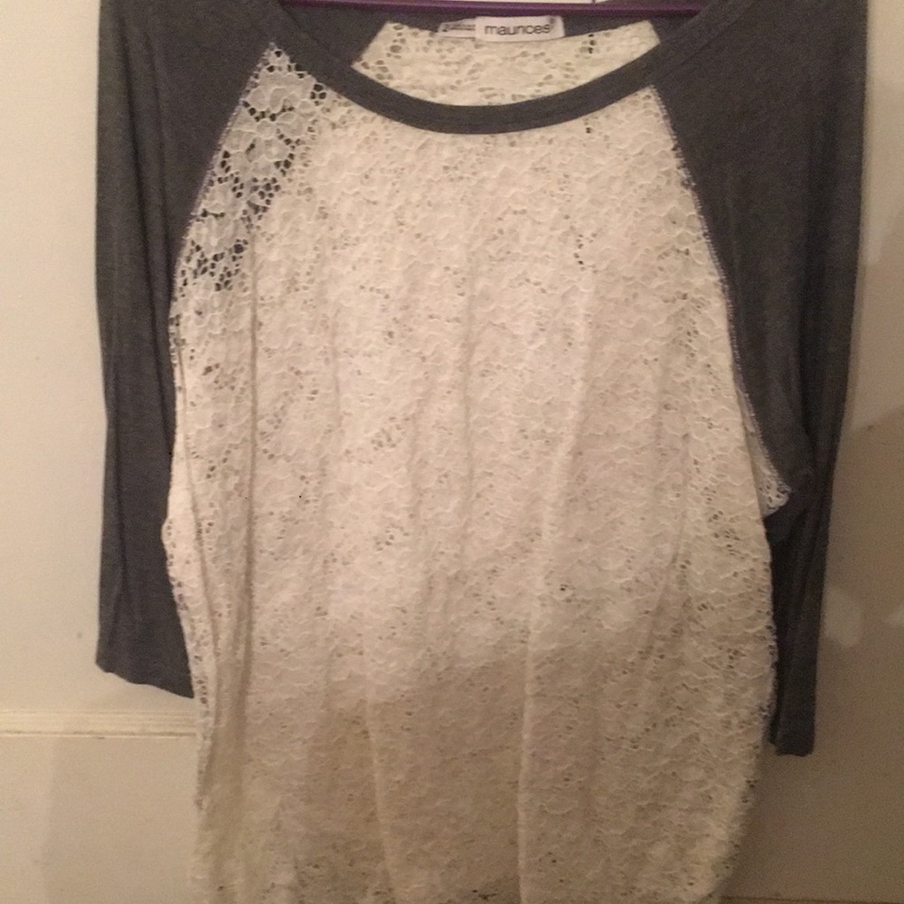 Baseball cut floral lace